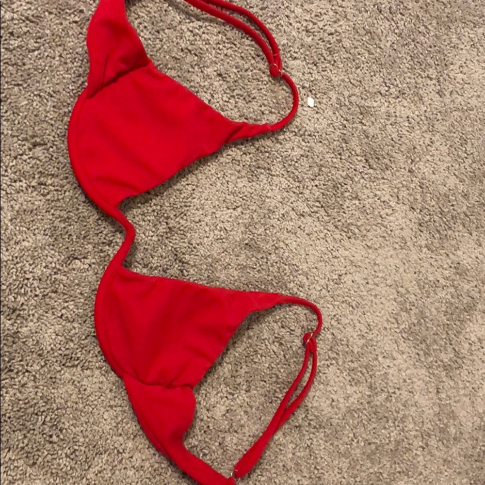 red bikini top